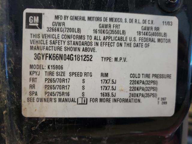 Photo 9 VIN: 3GYFK66N04G181252 - CADILLAC ESCALADE E 