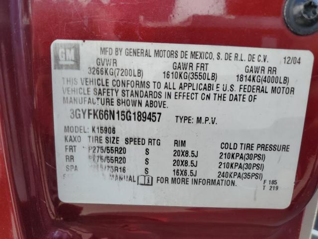 Photo 12 VIN: 3GYFK66N15G189457 - CADILLAC ESCALADE E 