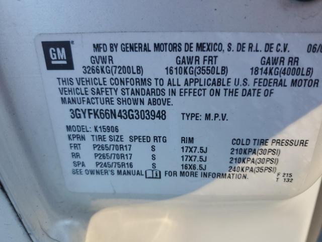 Photo 12 VIN: 3GYFK66N43G303948 - CADILLAC ESCALADE 