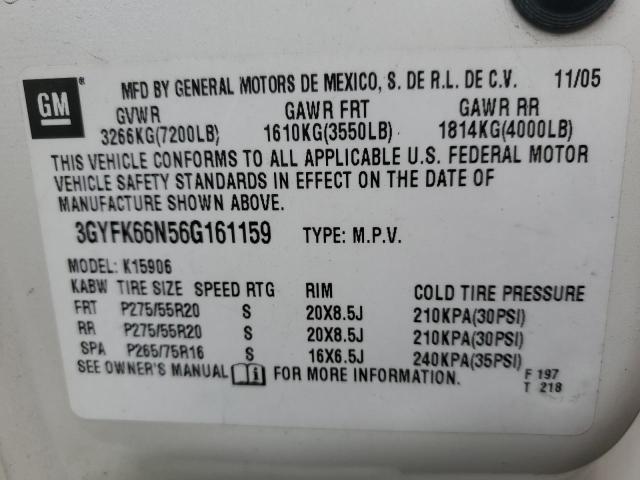 Photo 11 VIN: 3GYFK66N56G161159 - CADILLAC ESCALADE E 