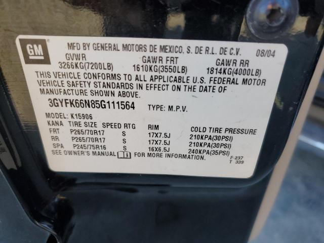 Photo 12 VIN: 3GYFK66N85G111564 - CADILLAC ESCALADE E 