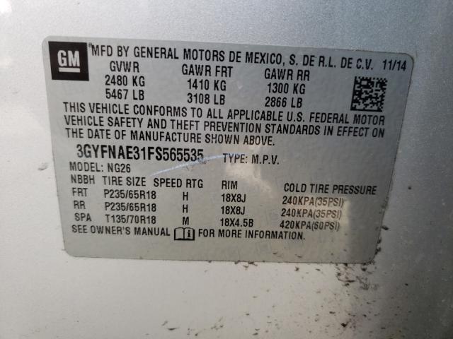 Photo 9 VIN: 3GYFNAE31FS565535 - CADILLAC SRX 