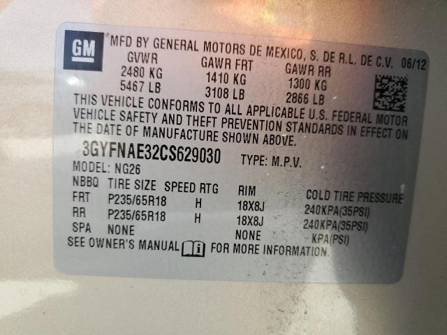 Photo 12 VIN: 3GYFNAE32CS629030 - CADILLAC SRX 