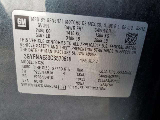 Photo 9 VIN: 3GYFNAE33CS570618 - CADILLAC SRX LUXURY 