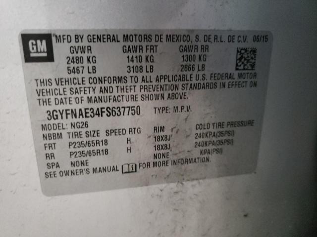 Photo 12 VIN: 3GYFNAE34FS637750 - CADILLAC SRX 