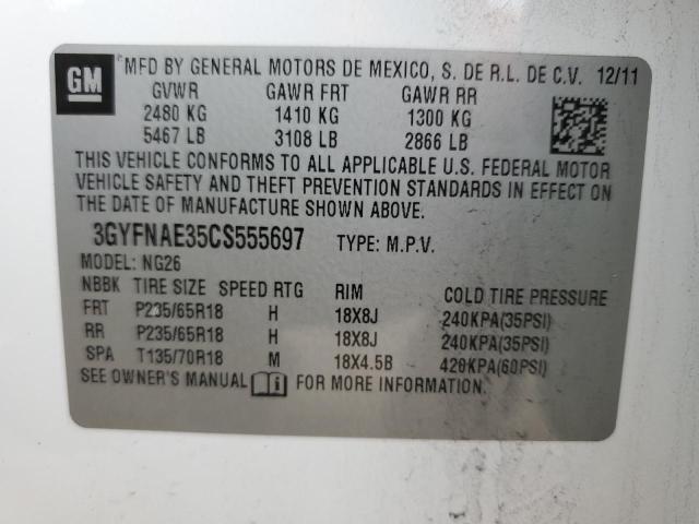 Photo 12 VIN: 3GYFNAE35CS555697 - CADILLAC SRX 