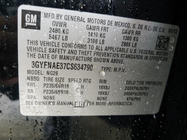 Photo 9 VIN: 3GYFNAE37CS634790 - CADILLAC SRX 