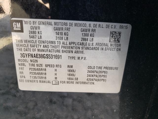 Photo 9 VIN: 3GYFNAE38GS531691 - CADILLAC SRX 