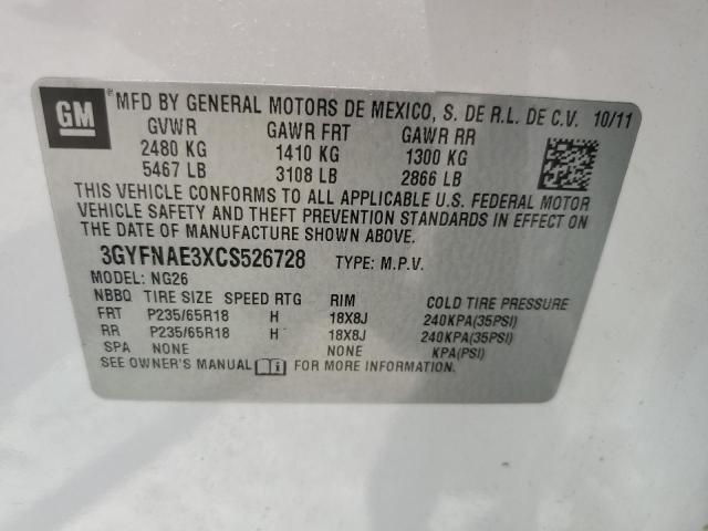 Photo 12 VIN: 3GYFNAE3XCS526728 - CADILLAC SRX 