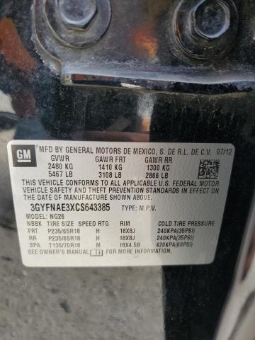 Photo 11 VIN: 3GYFNAE3XCS643385 - CADILLAC SRX 