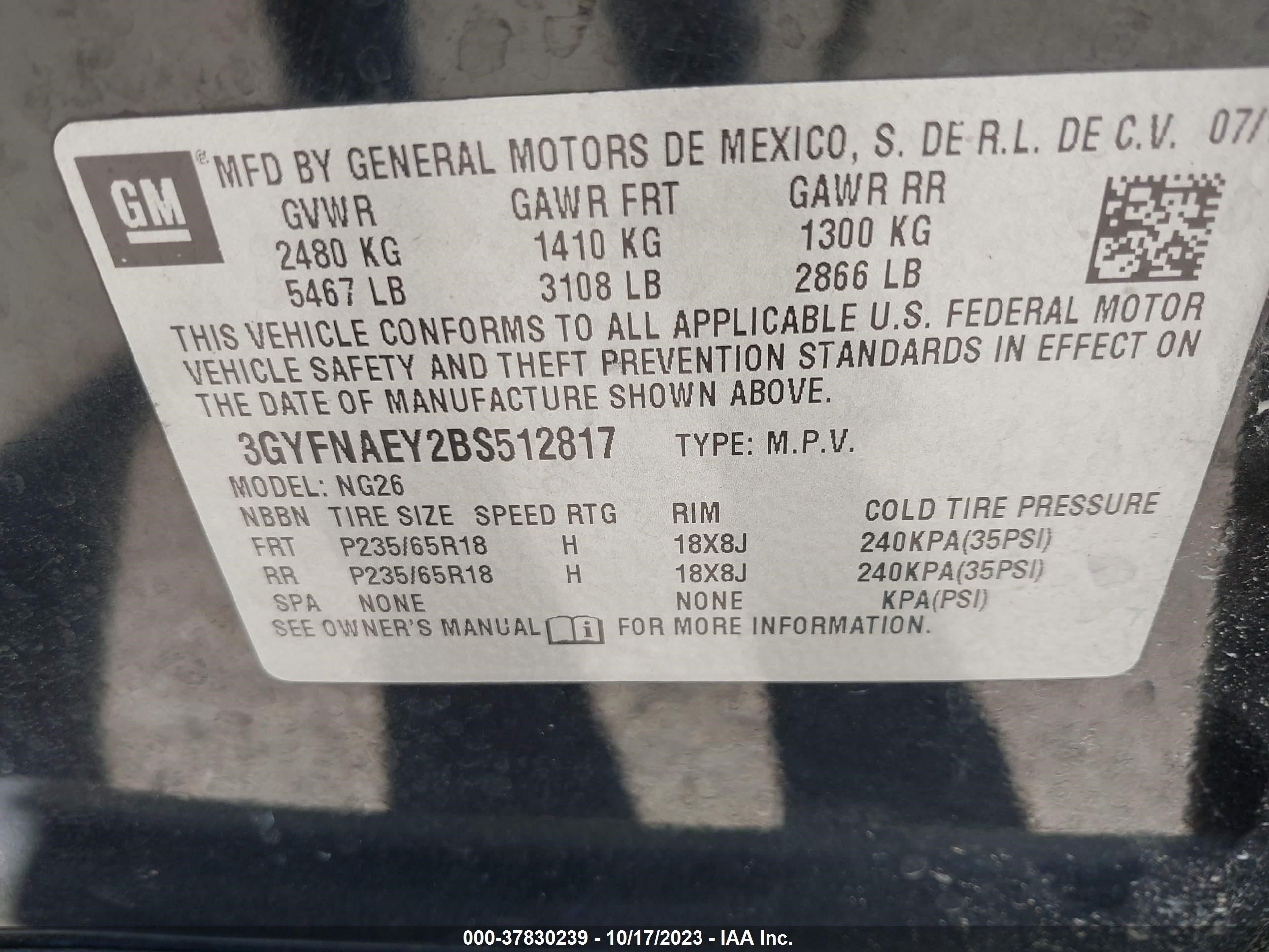 Photo 8 VIN: 3GYFNAEY2BS512817 - CADILLAC SRX 