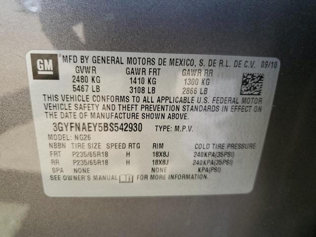 Photo 12 VIN: 3GYFNAEY5BS542930 - CADILLAC SRX LUXURY 