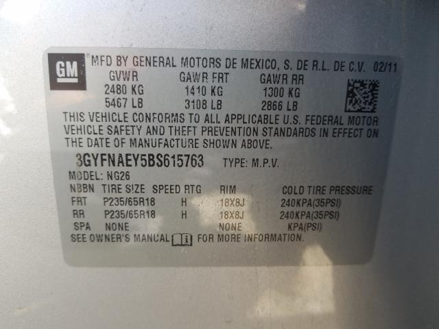 Photo 9 VIN: 3GYFNAEY5BS615763 - CADILLAC SRX LUXURY 