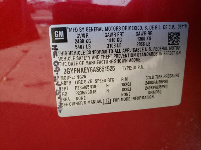 Photo 9 VIN: 3GYFNAEY6AS651525 - CADILLAC SRX LUXURY 