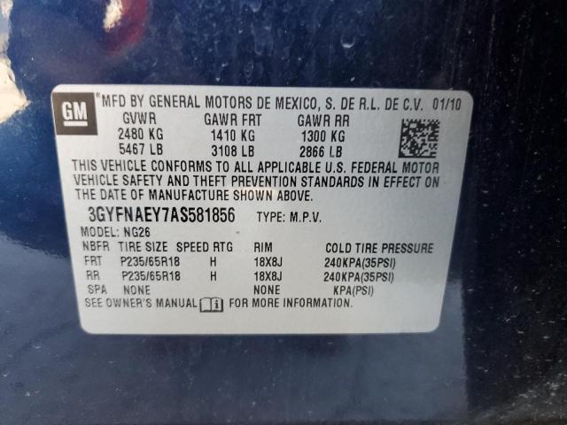 Photo 9 VIN: 3GYFNAEY7AS581856 - CADILLAC SRX LUXURY 