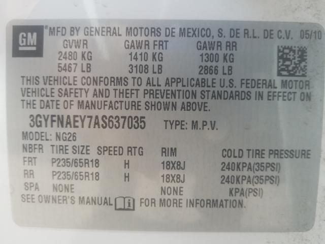 Photo 9 VIN: 3GYFNAEY7AS637035 - CADILLAC SRX 