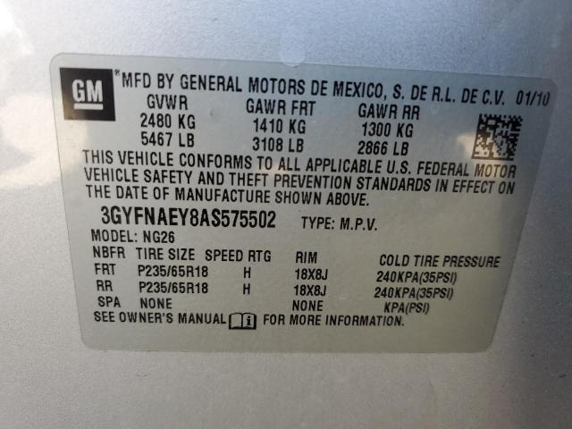 Photo 11 VIN: 3GYFNAEY8AS575502 - CADILLAC SRX 