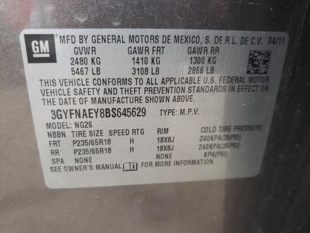 Photo 9 VIN: 3GYFNAEY8BS645629 - CADILLAC SRX LUXURY 