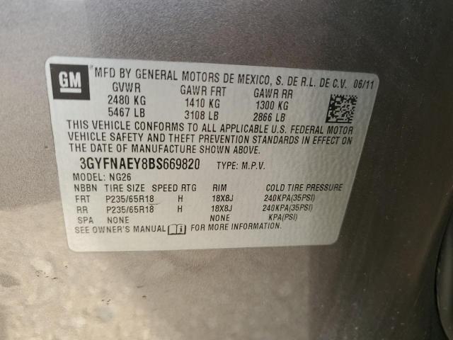 Photo 12 VIN: 3GYFNAEY8BS669820 - CADILLAC SRX 