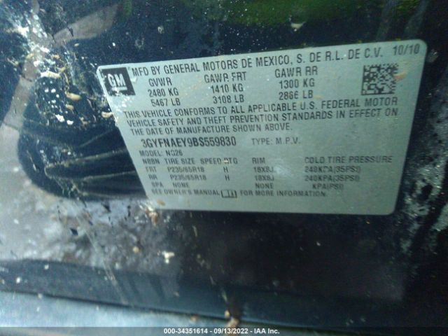 Photo 8 VIN: 3GYFNAEY9BS559830 - CADILLAC SRX 