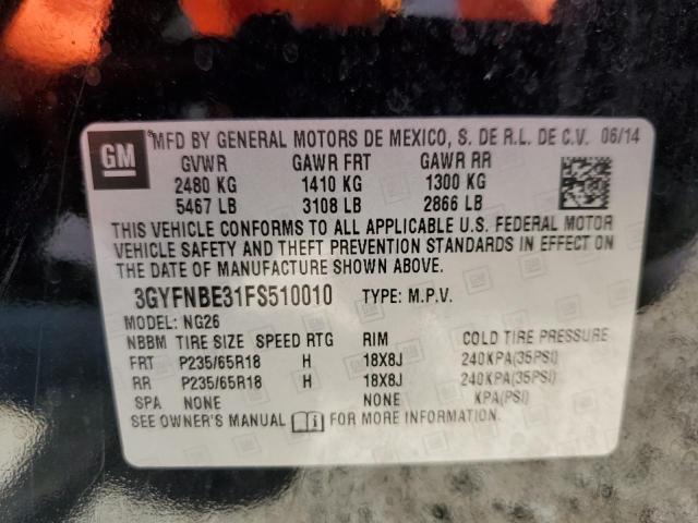 Photo 13 VIN: 3GYFNBE31FS510010 - CADILLAC SRX 