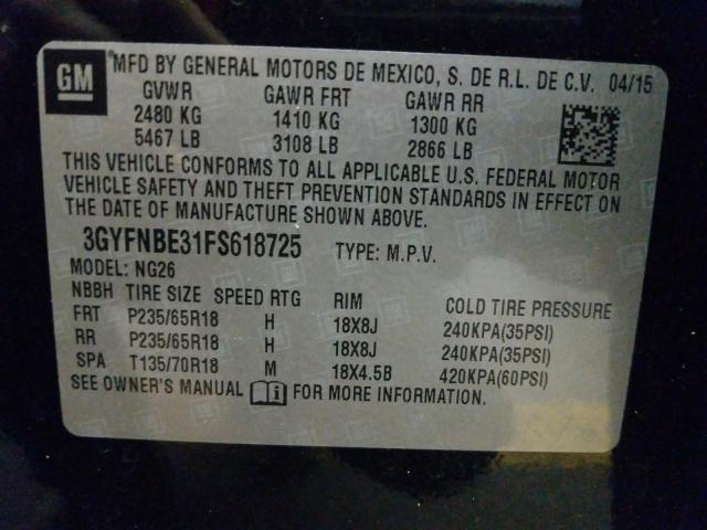 Photo 9 VIN: 3GYFNBE31FS618725 - CADILLAC SRX 