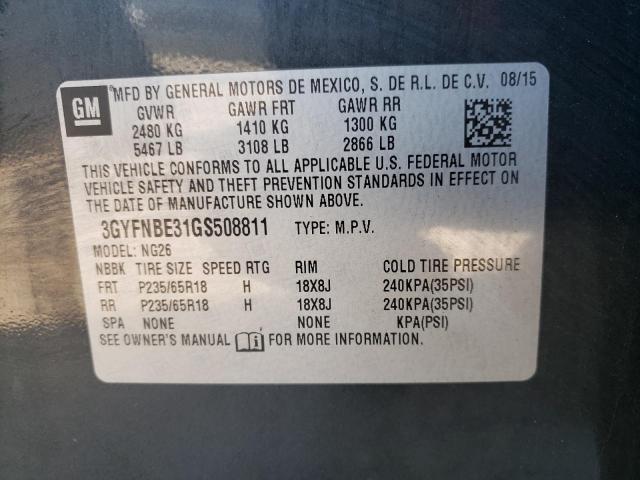 Photo 12 VIN: 3GYFNBE31GS508811 - CADILLAC SRX 