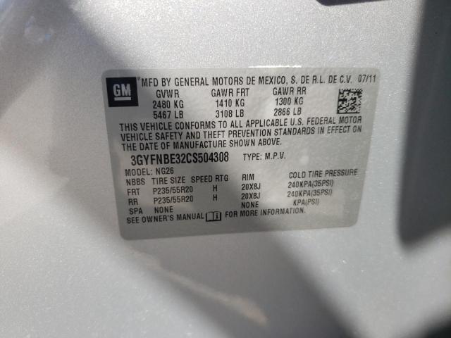 Photo 12 VIN: 3GYFNBE32CS504308 - CADILLAC SRX PERFOR 