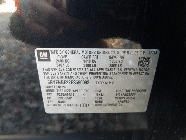 Photo 9 VIN: 3GYFNBE32ES596992 - CADILLAC SRX LUXURY 