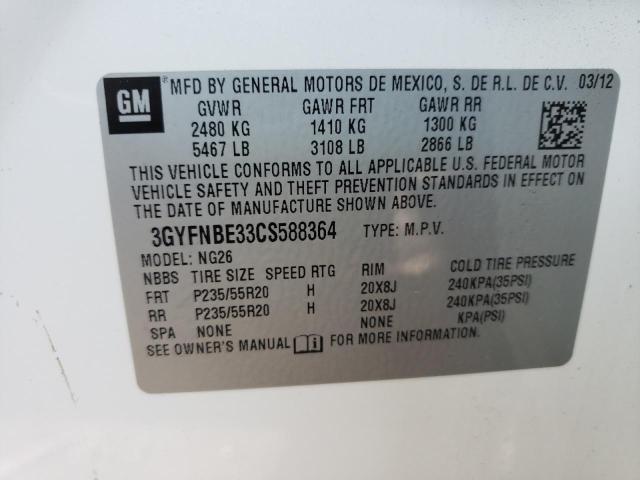 Photo 12 VIN: 3GYFNBE33CS588364 - CADILLAC SRX PERFOR 