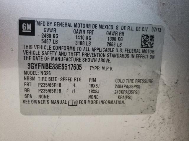 Photo 9 VIN: 3GYFNBE33ES517605 - CADILLAC SRX LUXURY 