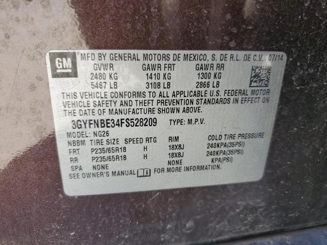 Photo 12 VIN: 3GYFNBE34FS528209 - CADILLAC SRX LUXURY 