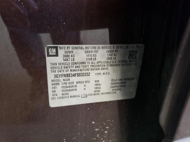 Photo 12 VIN: 3GYFNBE34FS632232 - CADILLAC SRX LUXURY 