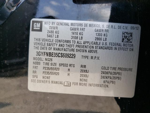 Photo 9 VIN: 3GYFNBE35CS609229 - CADILLAC SRX PERFOR 