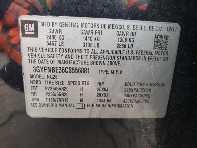 Photo 9 VIN: 3GYFNBE36CS556881 - CADILLAC SRX PERFOR 