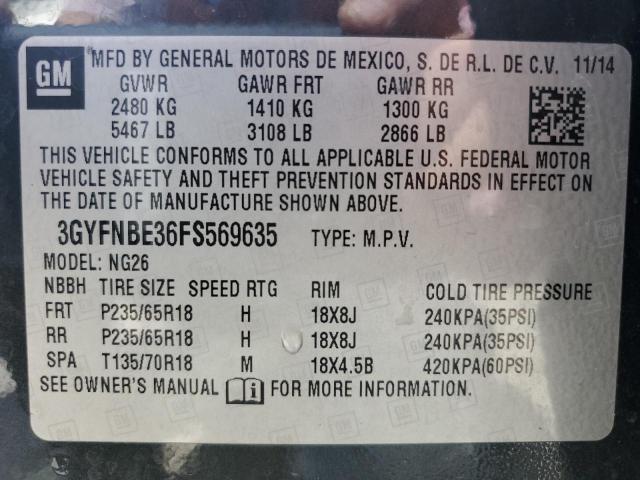 Photo 12 VIN: 3GYFNBE36FS569635 - CADILLAC SRX 