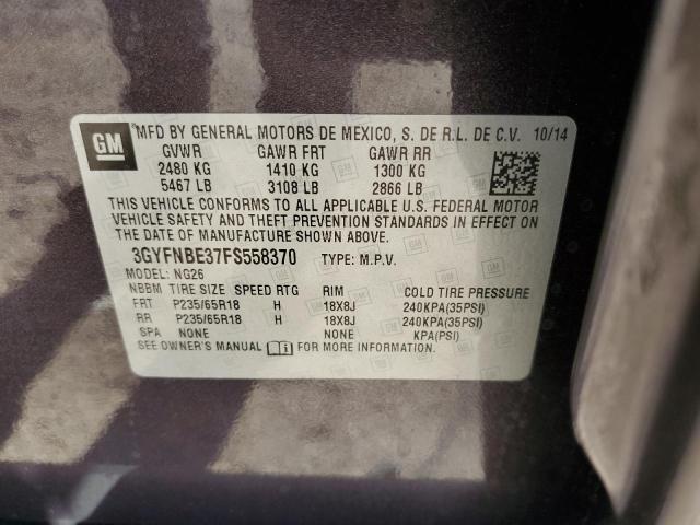 Photo 9 VIN: 3GYFNBE37FS558370 - CADILLAC SRX LUXURY 