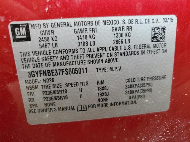 Photo 13 VIN: 3GYFNBE37FS605011 - CADILLAC SRX 