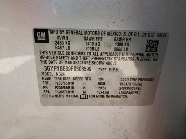 Photo 11 VIN: 3GYFNBE39FS508599 - CADILLAC SRX 