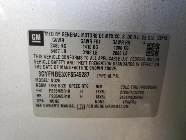 Photo 12 VIN: 3GYFNBE3XFS545287 - CADILLAC SRX 