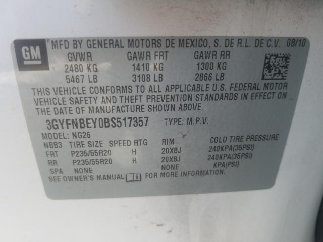 Photo 9 VIN: 3GYFNBEY0BS517357 - CADILLAC SRX PERFOR 