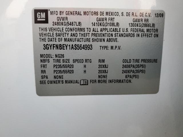 Photo 11 VIN: 3GYFNBEY1AS564993 - CADILLAC SRX 