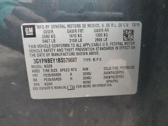 Photo 12 VIN: 3GYFNBEY1BS579687 - CADILLAC SRX PERFOR 