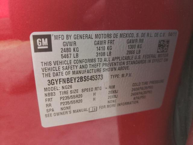 Photo 9 VIN: 3GYFNBEY2BS645373 - CADILLAC SRX PERFOR 