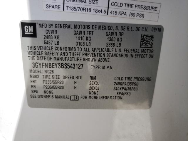 Photo 9 VIN: 3GYFNBEY3BS543127 - CADILLAC SRX PERFOR 