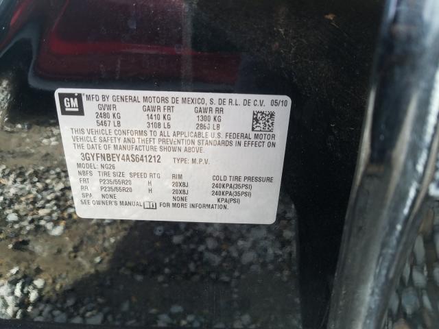 Photo 9 VIN: 3GYFNBEY4AS641212 - CADILLAC SRX PERFOR 