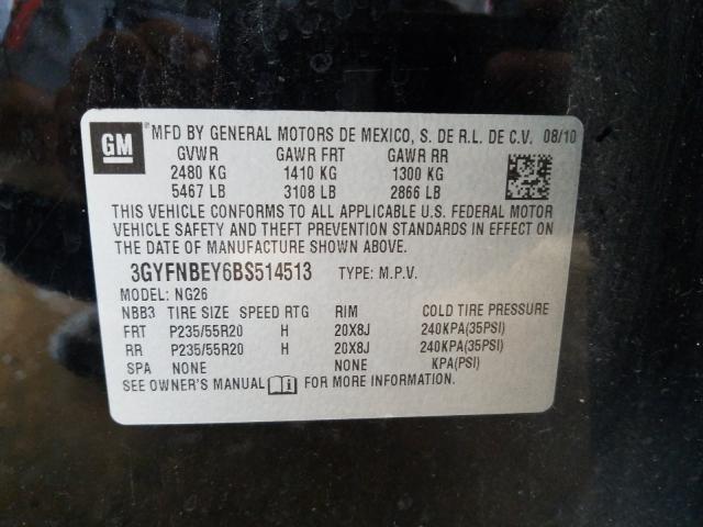 Photo 9 VIN: 3GYFNBEY6BS514513 - CADILLAC SRX PERFOR 