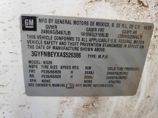 Photo 12 VIN: 3GYFNBEYXAS526386 - CADILLAC SRX PERFOR 