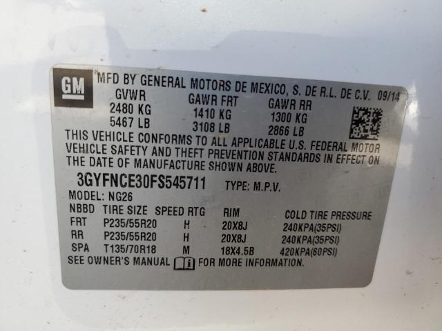 Photo 12 VIN: 3GYFNCE30FS545711 - CADILLAC SRX PERFOR 