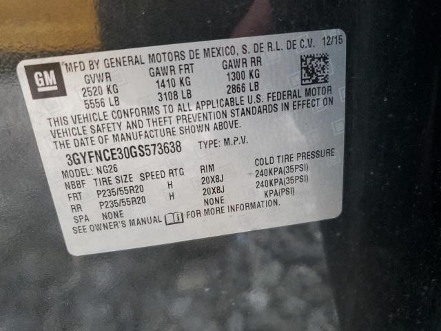 Photo 12 VIN: 3GYFNCE30GS573638 - CADILLAC SRX PERFOR 